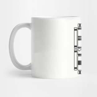 The Kubb Family Black Outline Mug